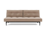 Splitback Styletto Black Wood sovesofa i 417 Esina Mocha, set forfra