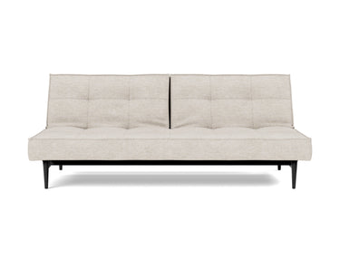 Splitback Styletto Black Wood sovesofa i 470 Yuveno Natural, set forfra