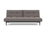 Splitback Styletto Black Wood sovesofa i 521 Mixed Dance Grey, set forfra