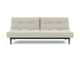 Splitback Styletto Black Wood sovesofa i 527 Mixed Dance Natural, set forfra