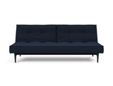 Splitback Styletto Black Wood sovesofa i 528 Mixed Dance Blue, set forfra