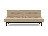 Splitback Styletto Black Wood sovesofa i 587 Phobos Mocha, set forfra