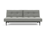 Splitback Styletto Black Wood sovesofa i 853 Mahoga Dove Grey, set forfra