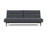 Splitback Styletto Black Wood sovesofa i 894 Mozart Grey Bronze, set forfra