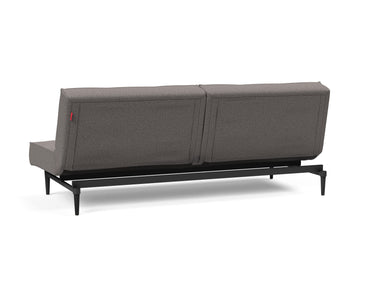 Splitback Styletto Black Wood sovesofa i 521 Mixed Dance Grey, set skråt bagfra