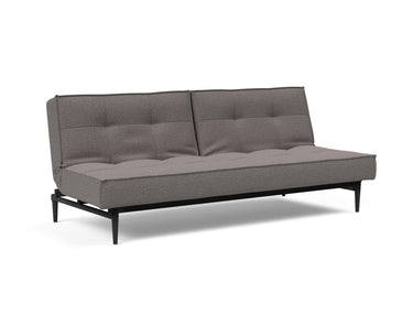 Splitback Styletto Black Wood sovesofa i 521 Mixed Dance Grey, set skråt forfra