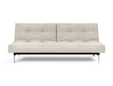 Splitback Chrome sovesofa i 280 Avella Sand, set forfra