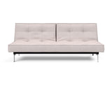 Splitback Chrome sovesofa i 300 Weda Sand, set forfra