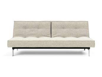 Splitback Chrome sovesofa i 357 Taura Off White, set forfra