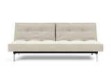 Splitback Chrome sovesofa i 357 Taura Off White, set forfra