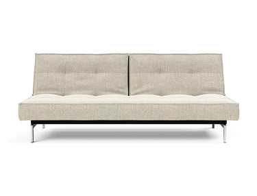 Splitback Chrome sovesofa i 357 Taura Off White, set forfra