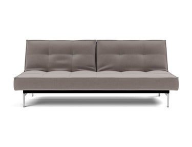 Splitback Chrome sovesofa i 418 Esina Truffle, set forfra
