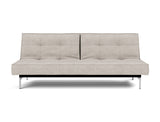 Splitback Chrome sovesofa i 471 Yuveno Sand, set forfra