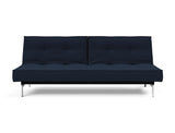 Splitback Chrome sovesofa i 528 Mixed Dance Blue, set forfra