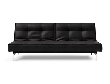 Splitback Chrome sovesofa i 550 Faunal Black, set forfra
