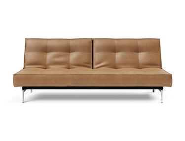 Splitback Chrome sovesofa i 551 Faunal Brown, set forfra
