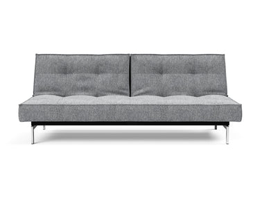 Splitback Chrome sovesofa i 565 Twist Granite, set forfra