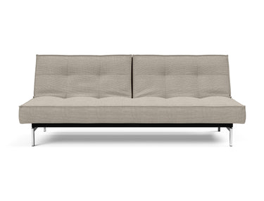 Splitback Chrome sovesofa i 579 Kenya Gravel, set forfra