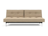 Splitback Chrome sovesofa i 587 Phobos Mocha, set forfra