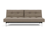 Splitback Chrome sovesofa i 850 Mahoga Caramel, set forfra