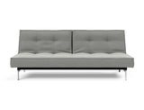 Splitback Chrome sovesofa i 853 Mahoga Dove Grey, set forfra