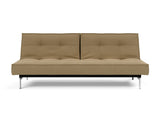 Splitback Chrome sovesofa i 860 Yogia Olive Brown, set forfra