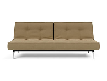 Splitback Chrome sovesofa i 860 Yogia Olive Brown, set forfra