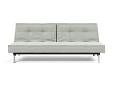 Splitback Chrome sovesofa i 888 Mozart Slate Brown, set forfra