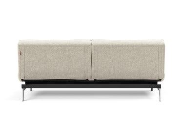 Splitback Chrome sovesofa i 357 Taura Off White, set bagfra