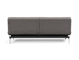 Splitback Chrome sovesofa i 521 Mixed Dance Grey, set bagfra
