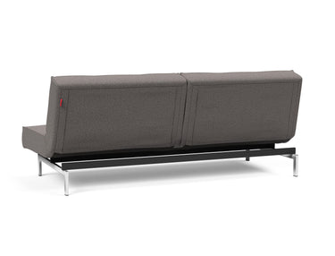Splitback Chrome sovesofa i 521 Mixed Dance Grey, set skråt bagfra