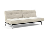 Splitback Chrome sovesofa i 357 Taura Off White, set skråt forfra