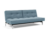 Splitback Chrome sovesofa i 525 Mixed Dance Light Blue, set skråt forfra