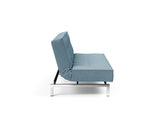Splitback Chrome sovesofa i 525 Mixed Dance Light Blue, set fra siden