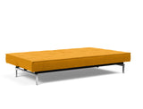 Splitback Chrome sovesofa i 507 Elegance Burned Curry, slået ud til seng