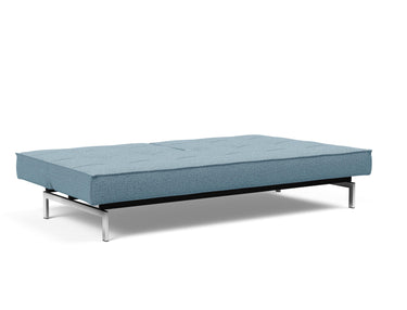 Splitback Chrome sovesofa i 525 Mixed Dance Light Blue, slået ud til seng