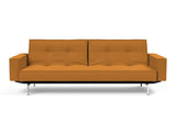 Splitback Chrome sovesofa med armlæn i 893 Mozart Masala, set forfra