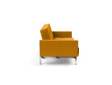 Splitback Chrome sovesofa med armlæn i 507 Elegance Burned Curry, set fra siden