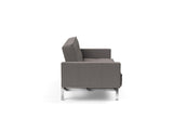 Splitback Chrome sovesofa med armlæn i 521 Mixed Dance Grey, set fra siden