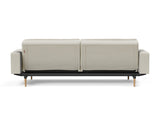Dublexo Styletto Light Wood sovesofa med armlæn i 527 Mixed Dance Natural, set bagfra