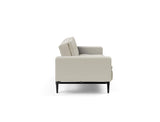 Dublexo Styletto Black Wood sovesofa med armlæn i 527 Mixed Dance Natural, set fra siden