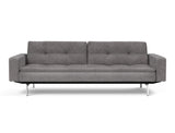Dublexo Chrome sovesofa med armlæn i 282 Avella Warm Grey, set forfra