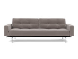 Dublexo Chrome sovesofa med armlæn i 418 Esina Truffle, set forfra