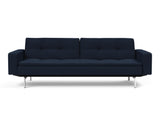 Dublexo Chrome sovesofa med armlæn i 528 Mixed Dance Blue, set forfra