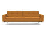 Dublexo Chrome sovesofa med armlæn i 893 Mozart Masala, set forfra