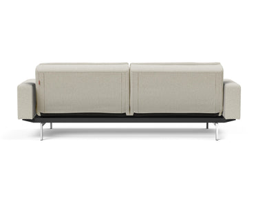 Dublexo Chrome sovesofa med armlæn i 527 Mixed Dance Natural, set bagfra
