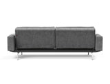 Dublexo Chrome sovesofa med armlæn i 563 Twist Charcoal, set bagfra