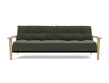 Dublexo Frej sovesofa i 413 Esina Olive Green, set forfra