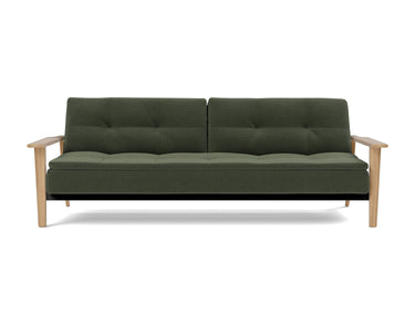 Dublexo Frej sovesofa i 413 Esina Olive Green, set forfra