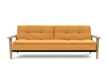 Dublexo Frej sovesofa i 536 Bouclé Ochre, set forfra